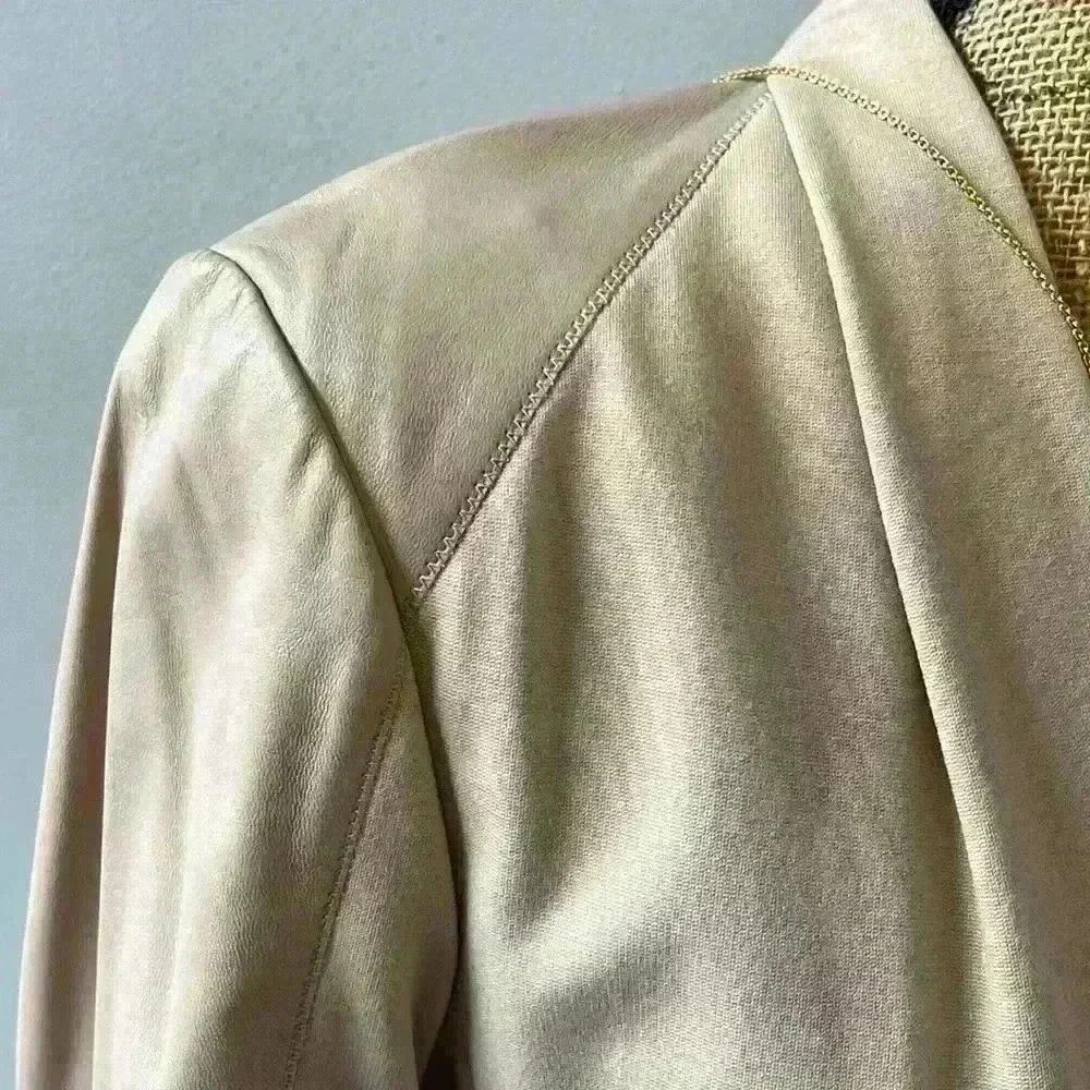 Lafayette 148 leather trim blazer NWT size 16 - Picture 4 of 7